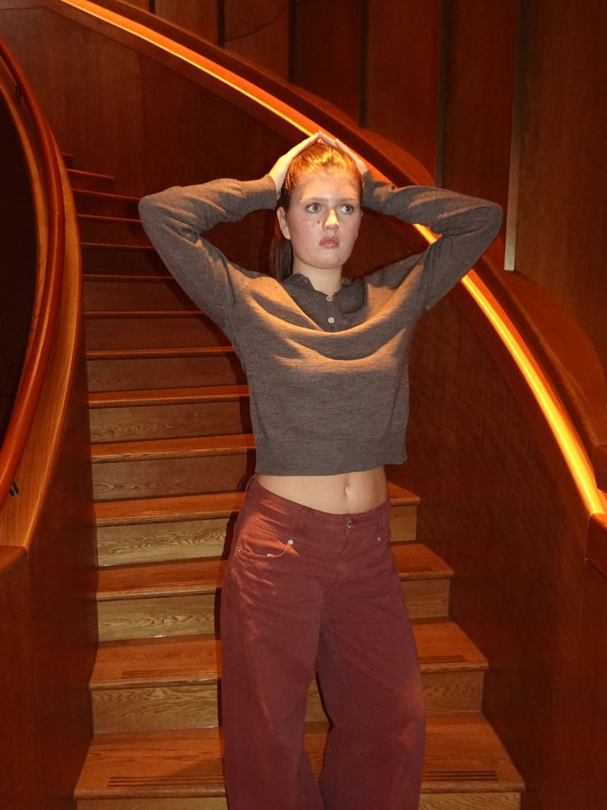 Jajana polo knit - Brown