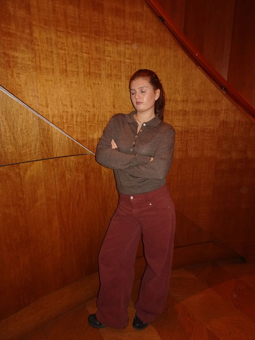 Jajana polo knit - Brown