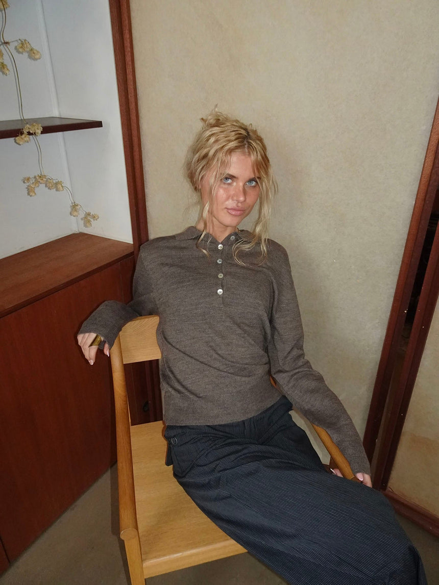 Jajana polo knit - Brown