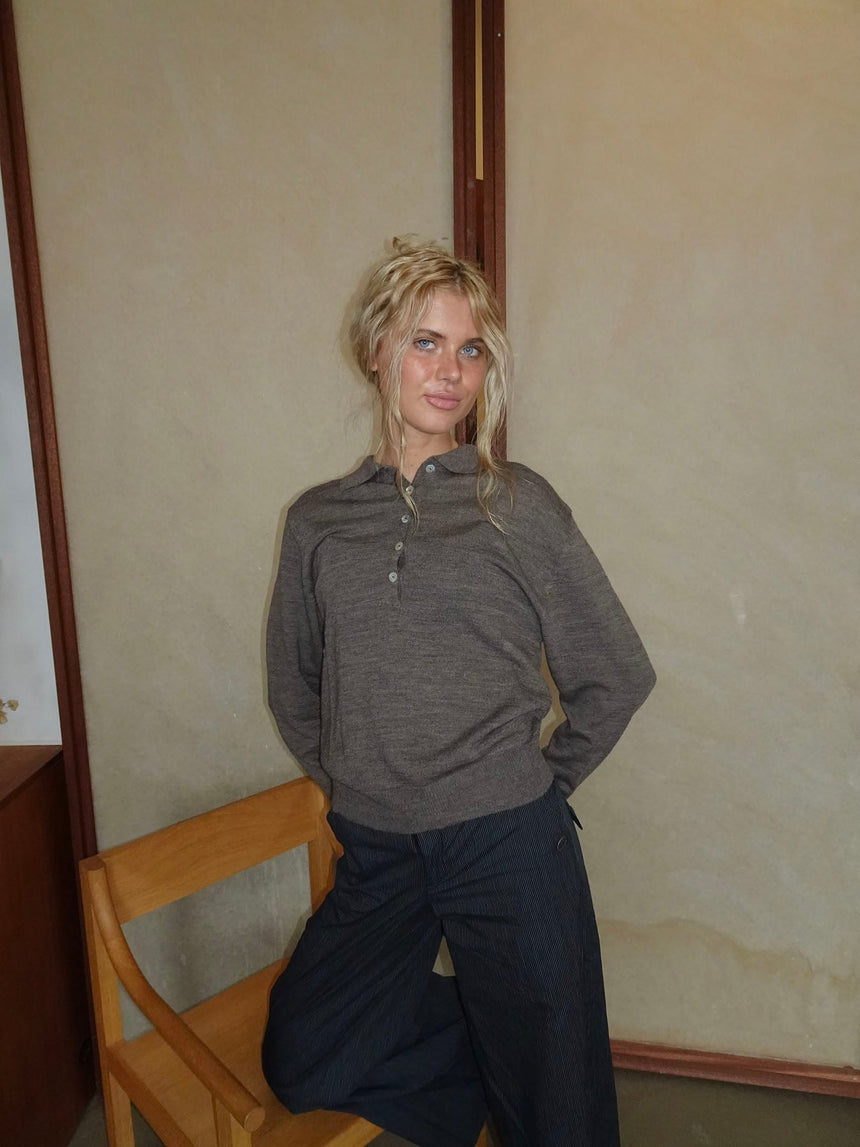 Jajana polo knit - Brown