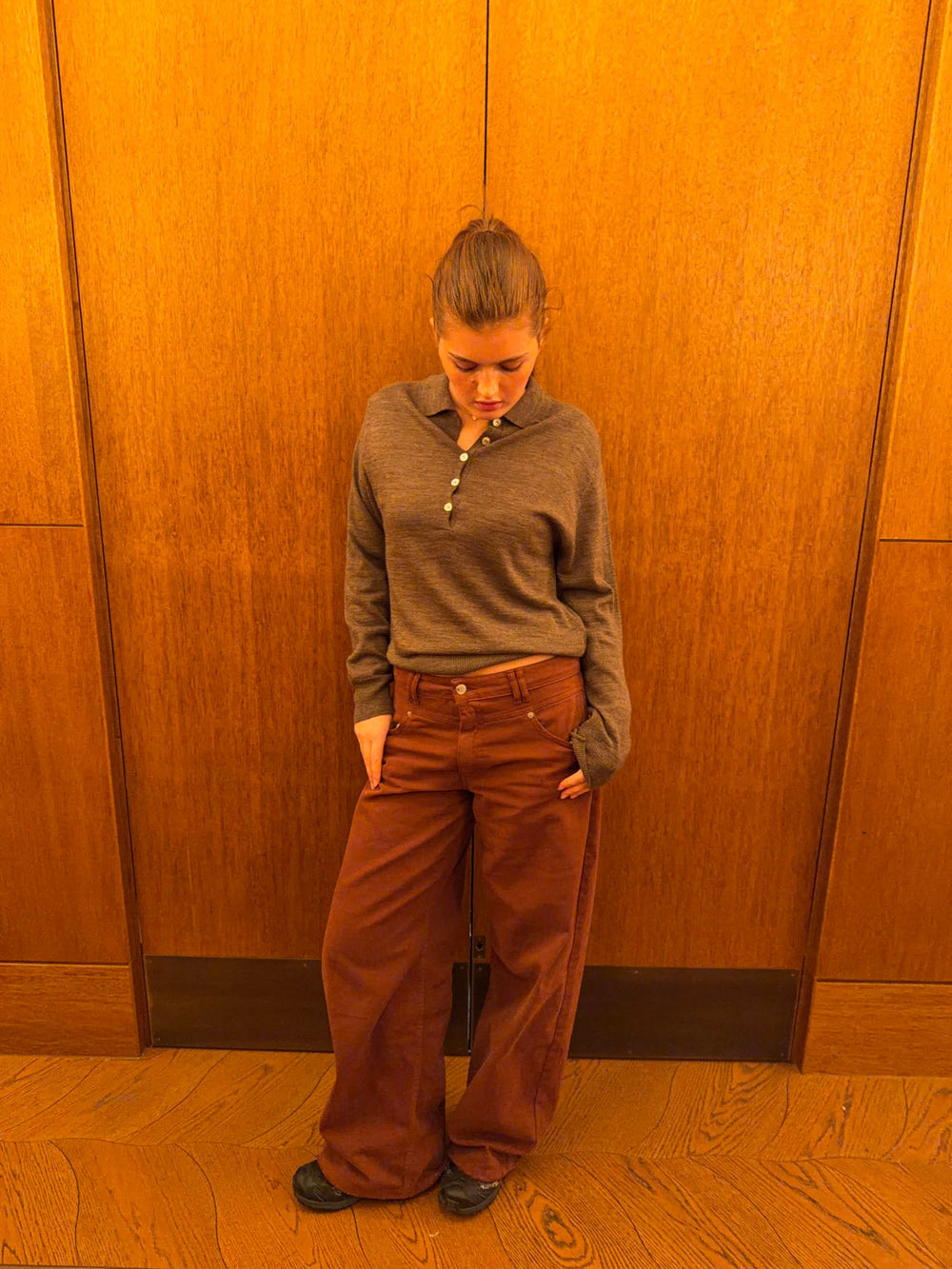 Jajana polo knit - Brown