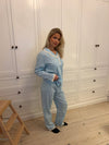 Carol pyjamas set with lace - Light Blue