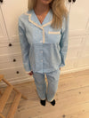 Carol pyjamas set with lace - Light Blue