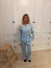 Carol pyjamas set with lace - Light Blue