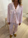 Carol pyjamas set with lace - Pink