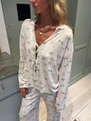 Linnea pyjamas blouse with bows - Off white