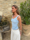Rinina ribbed top – Blue