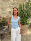 Rinina ribbed top – Blue