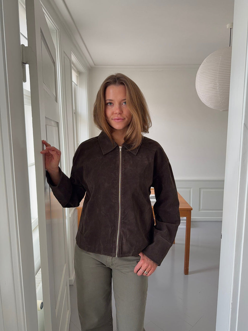 Dalila suede jacket - Brown