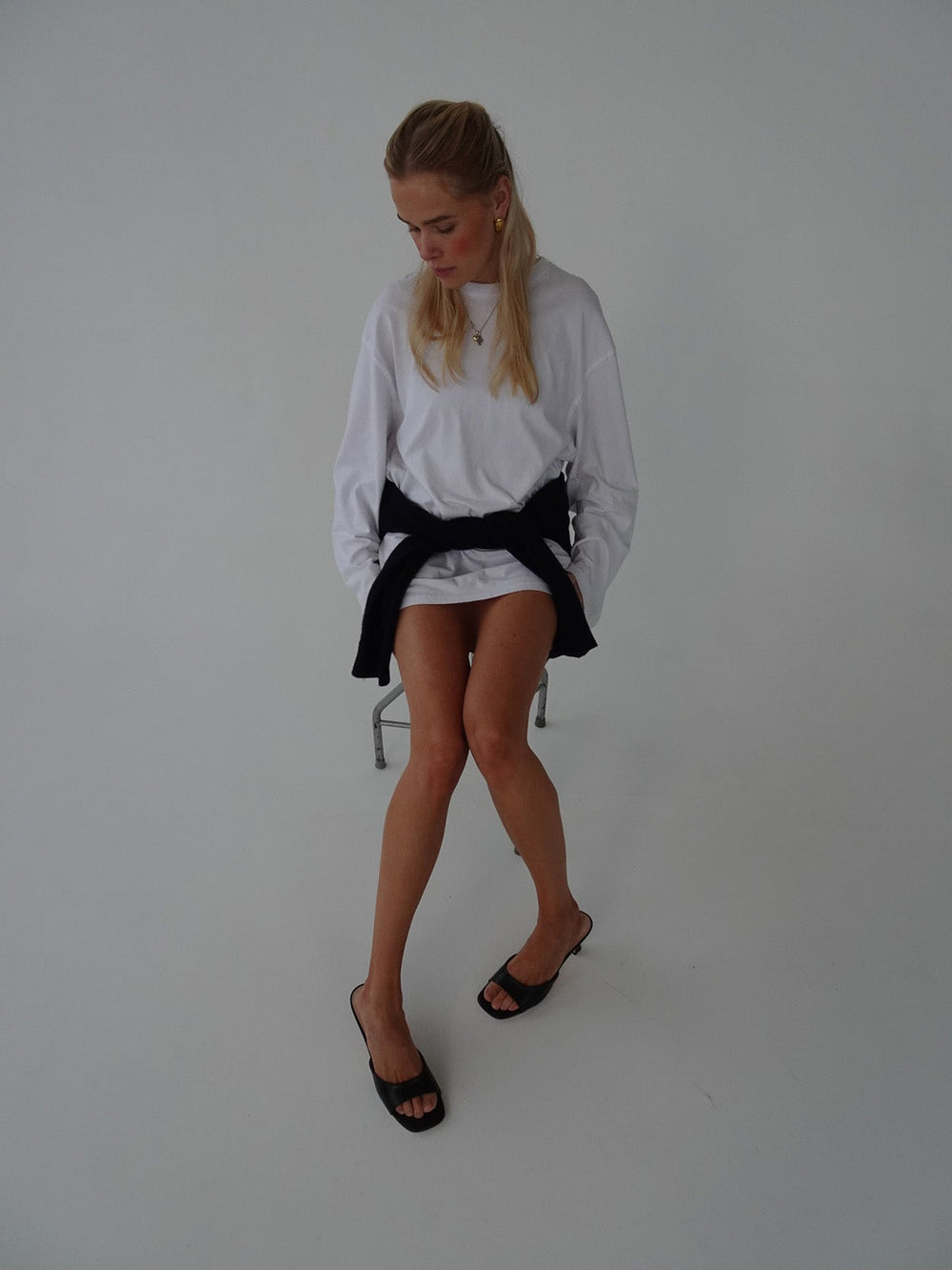 Christie heels - Black snake skin