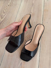 Christie heels - Black snake skin