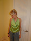 Milena satin top with tie detail