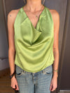 Milena satin top with tie detail