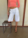 Peppa shorts with embroidery - White