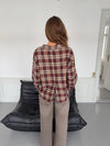 Rydera flannel shirt - Red/Brown/white