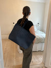 Macau woven shoulder bag - Navy