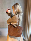 Janice woven shoulderbag - Brown