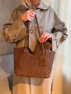 Janice woven shoulderbag - Brown