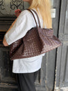 Milu shoulder bag in woven - Brown