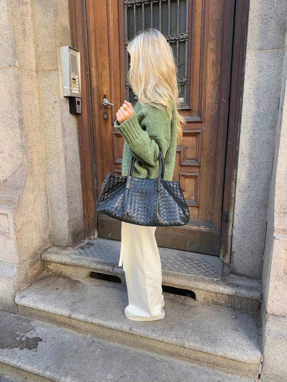 Milu woven handbag - Black