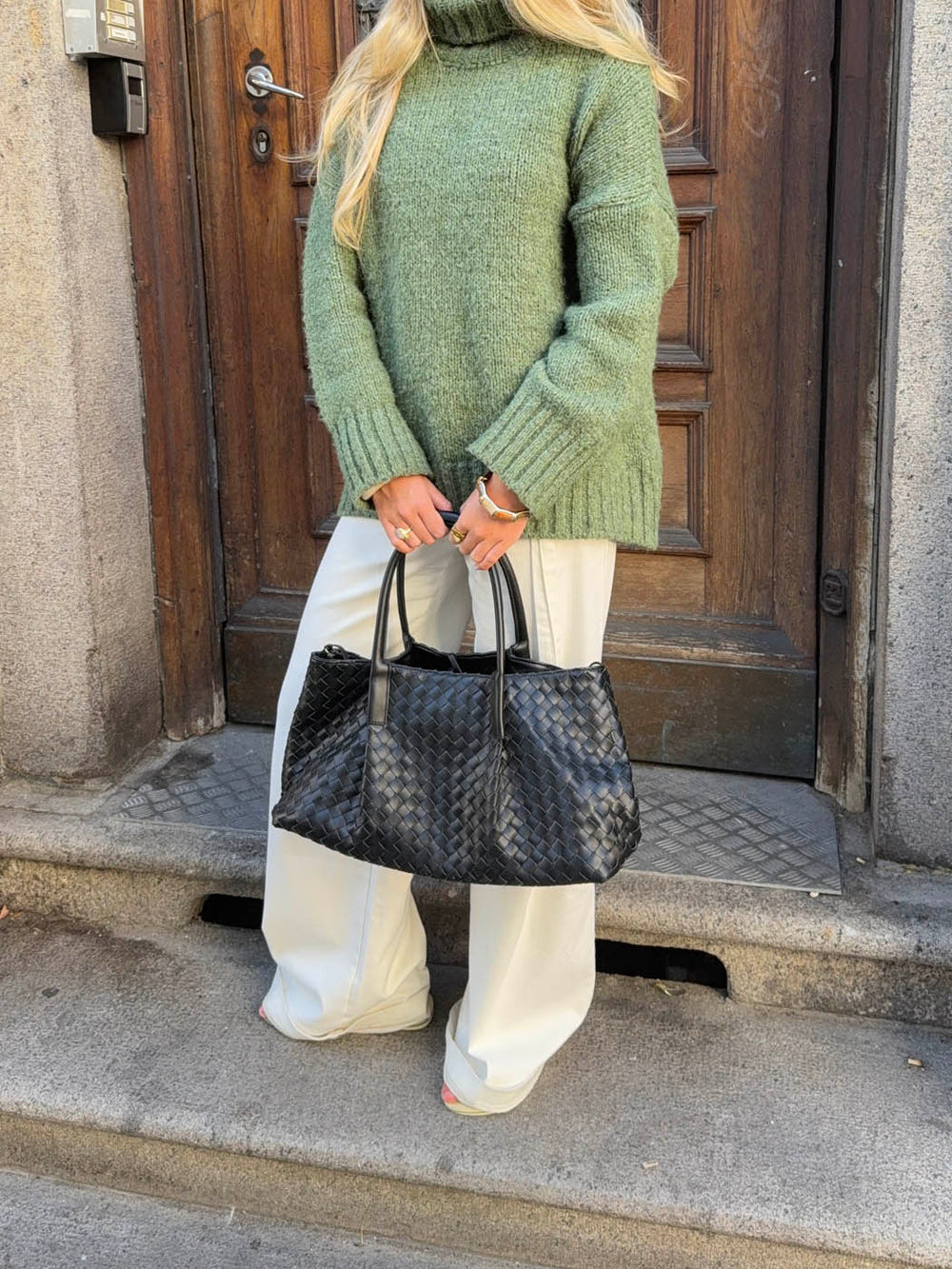 Milu woven handbag - Black