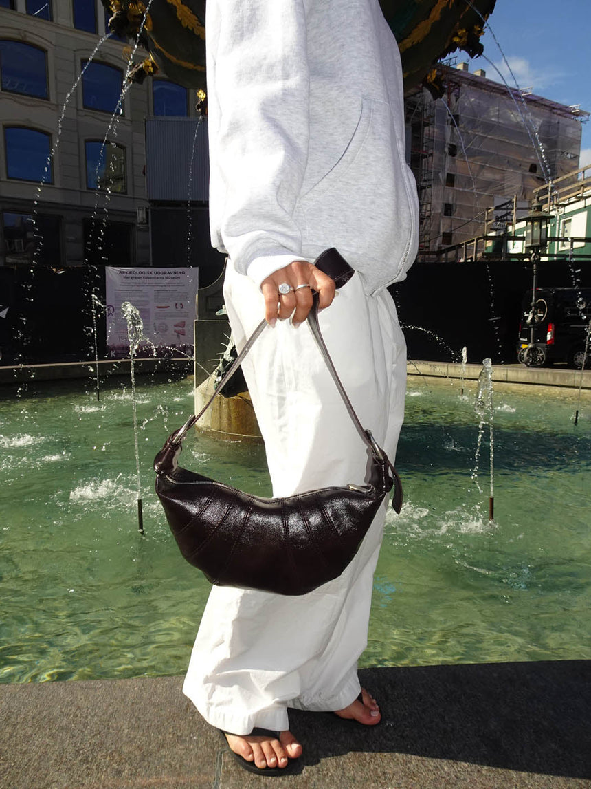 Lara leather shoulder bag - Brown