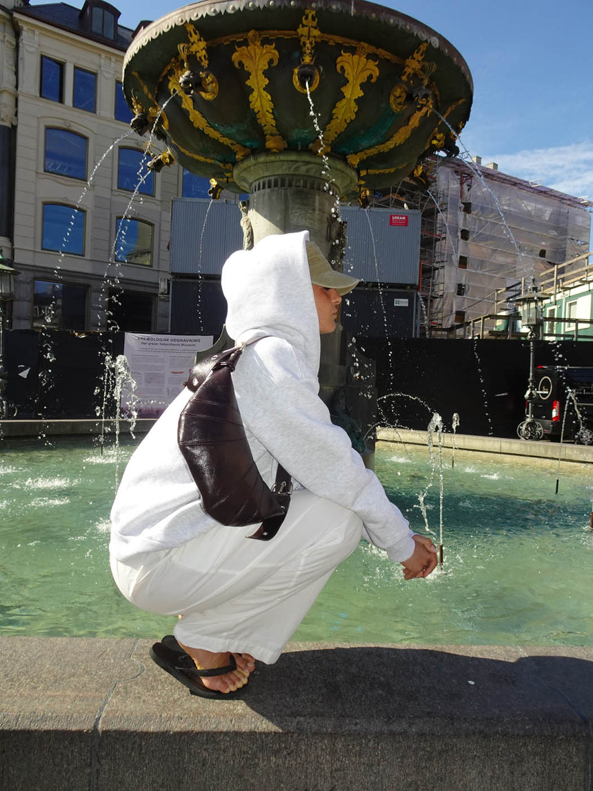 Lara leather shoulder bag - Brown