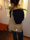 Kyle shoulderbag in suede leather - Brown
