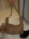 Kyle shoulderbag in suede leather - Brown