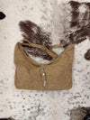 Kyle shoulderbag in suede leather - Brown