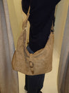 Kyle shoulderbag in suede leather - Brown