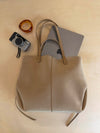 Bergen suede shoulder bag - Beige