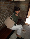 Bergen suede shoulder bag - Beige