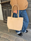 Bergen suede shoulder bag - Beige