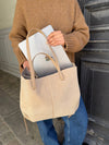 Bergen suede shoulder bag - Beige