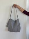 Samuel shoulder bag with checkers - Light grey