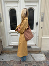 Samuel shoulder bag with checkers - Dusty orange/brown