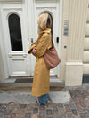 Samuel shoulder bag with checkers - Dusty orange/brown
