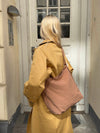 Samuel shoulder bag with checkers - Dusty orange/brown