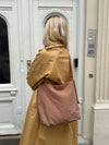 Samuel shoulder bag with checkers - Dusty orange/brown