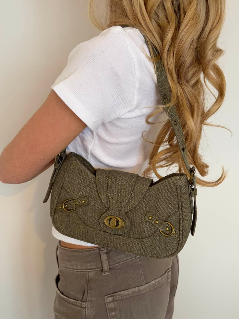 Alessia shoulder bag with details - Green