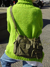Gamil bag with pockets - Brown/green
