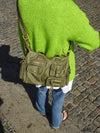 Gamil bag with pockets - Brown/green