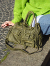Gamil bag with pockets - Brown/green