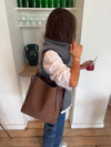 Sile shoulder bag - Brown