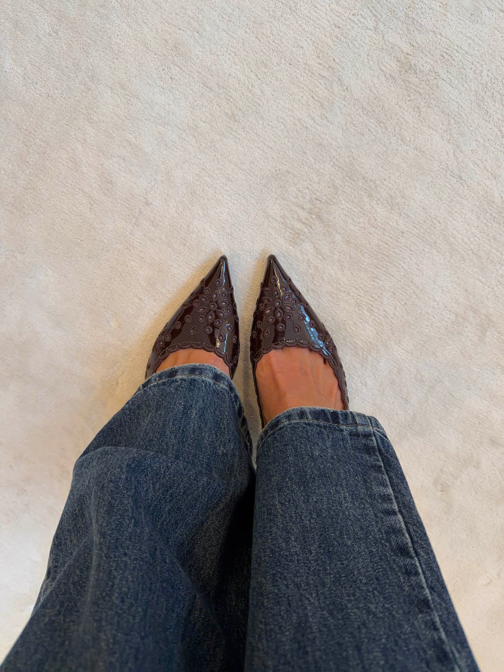 Ydun slingback heels with details - Dark brown