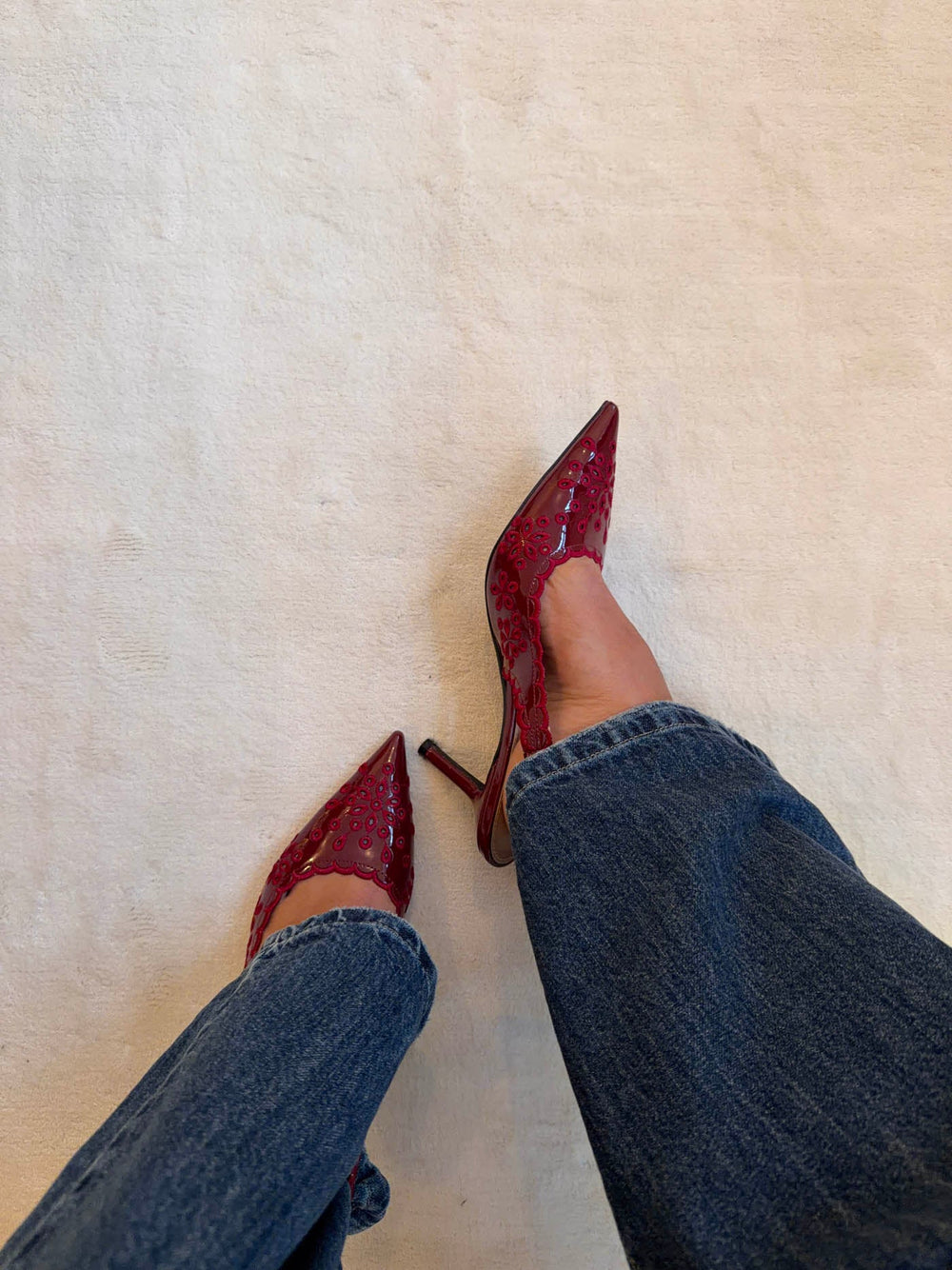 Ydun slingback heels with details - Red