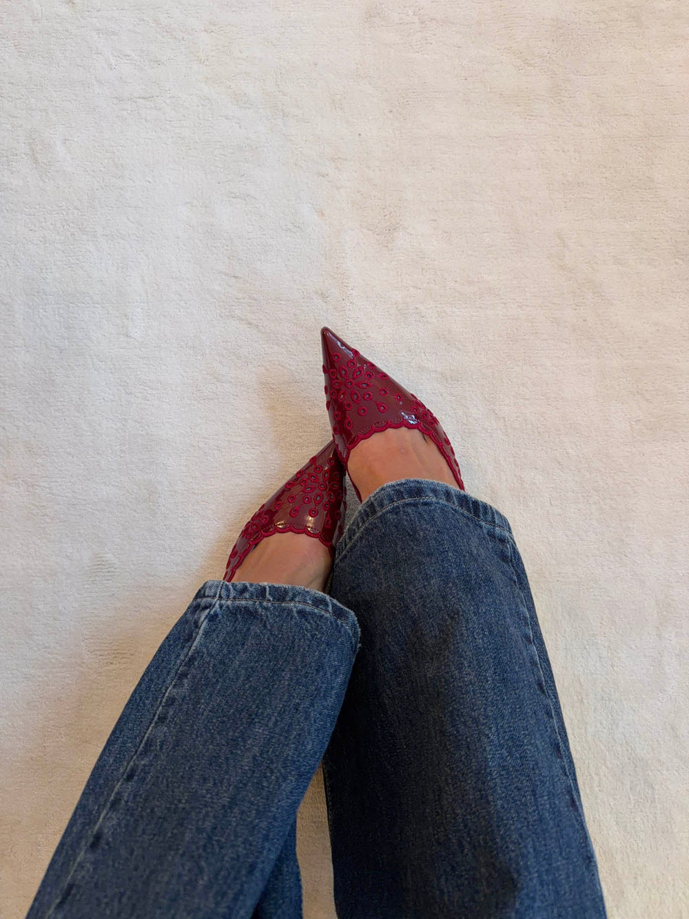 Ydun slingback heels with details - Red