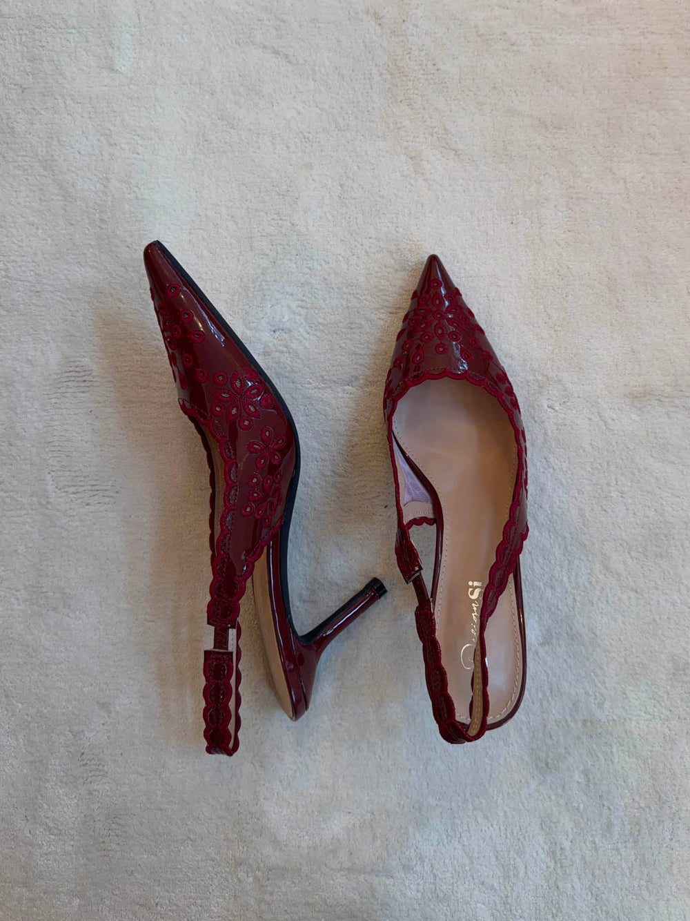 Ydun slingback heels with details - Red