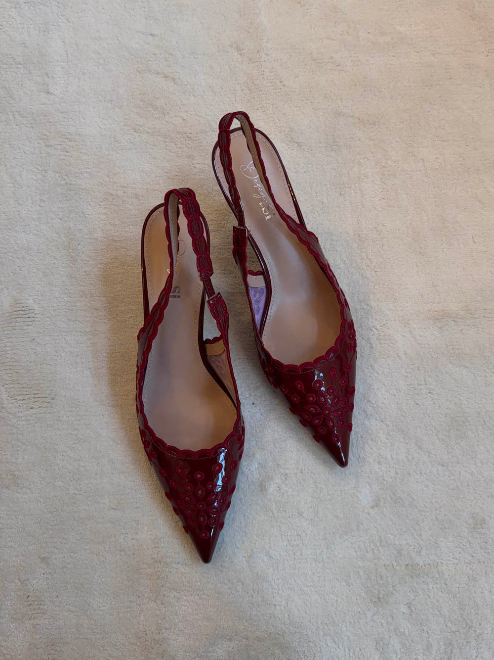 Ydun slingback heels with details - Red